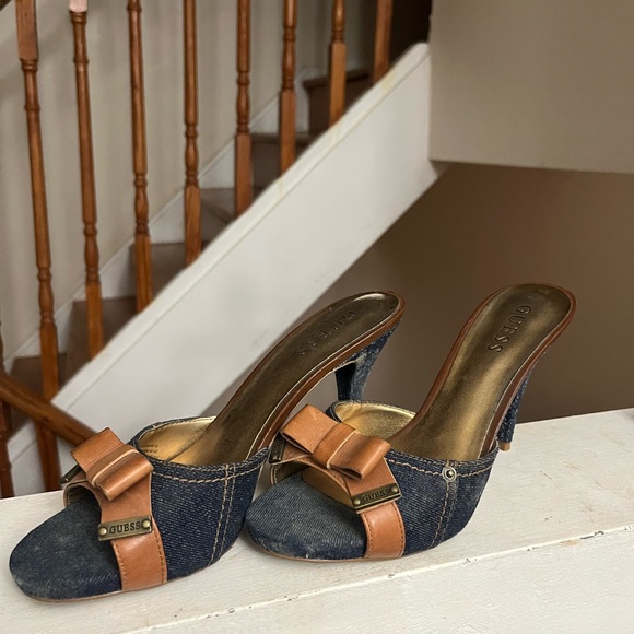 GUESS Denim and Tan Heels - Picture 2 of 3